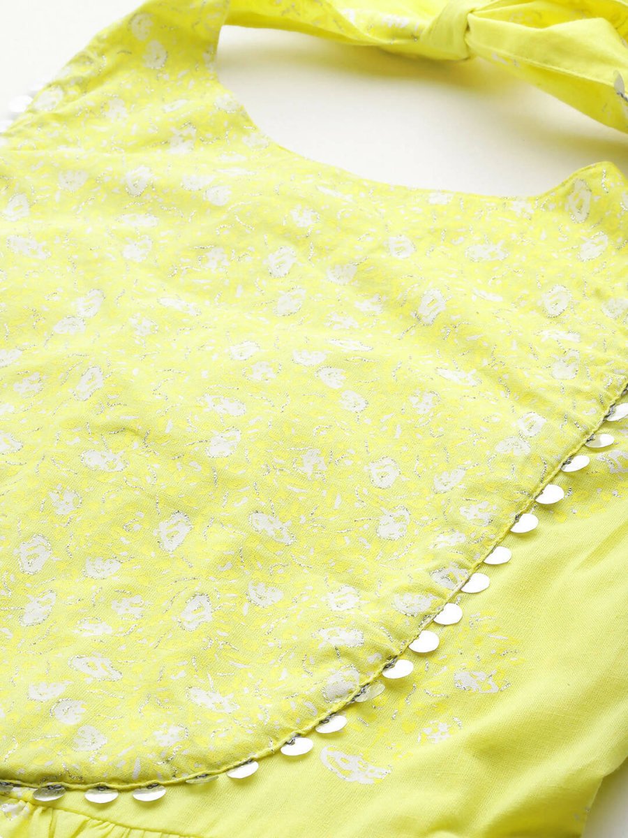 Ahalyaa Women's Traditional wear Dress - Yellow - Distacart