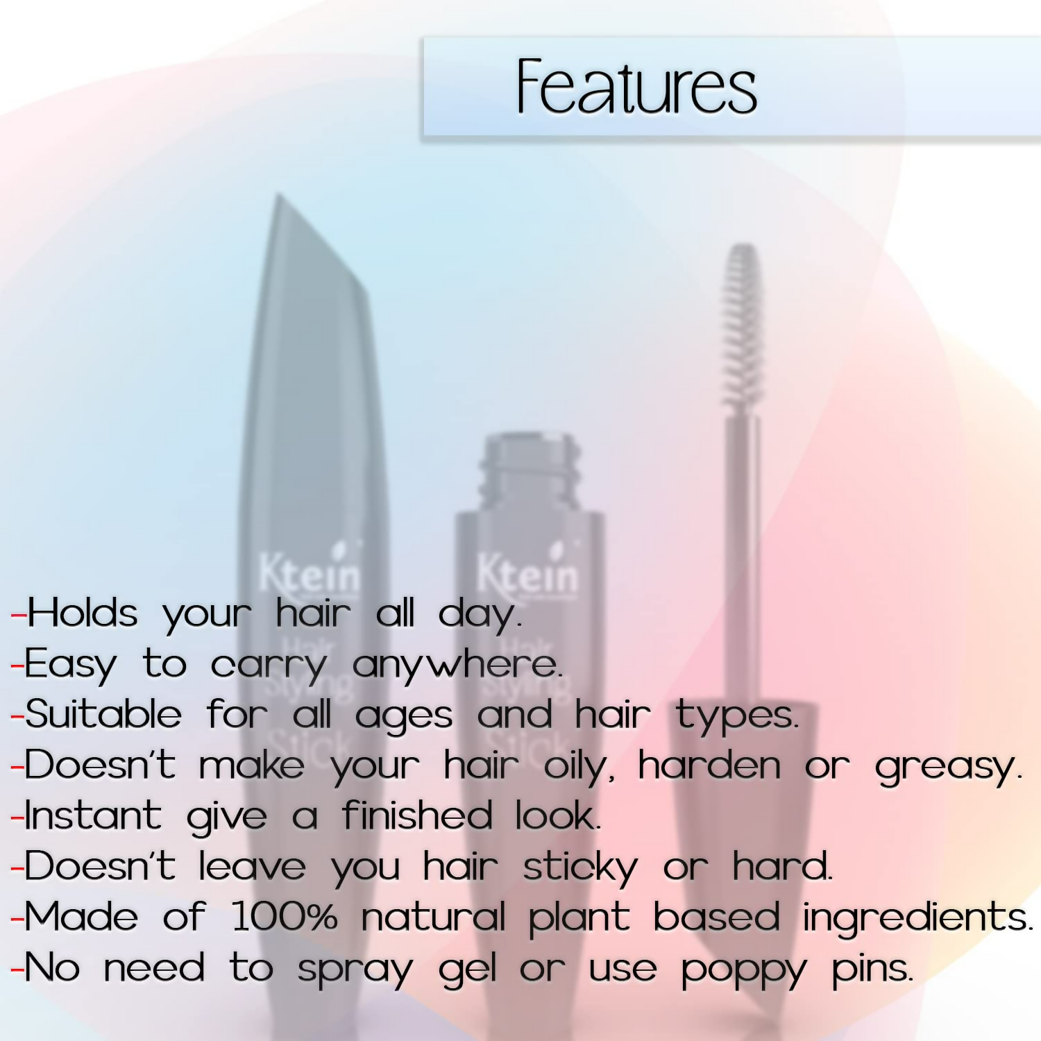 Ktein 100% Natural Plant Based Hair Styling stick - Distacart