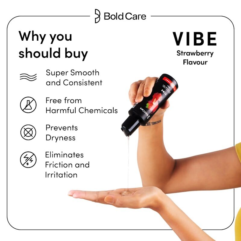 Bold Care Vibe Strawberry Flavor Massage Gel - Distacart