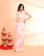 Thumbnail for Piyari Fashion Women's Salmon Cotton Silk Jamdani Saree