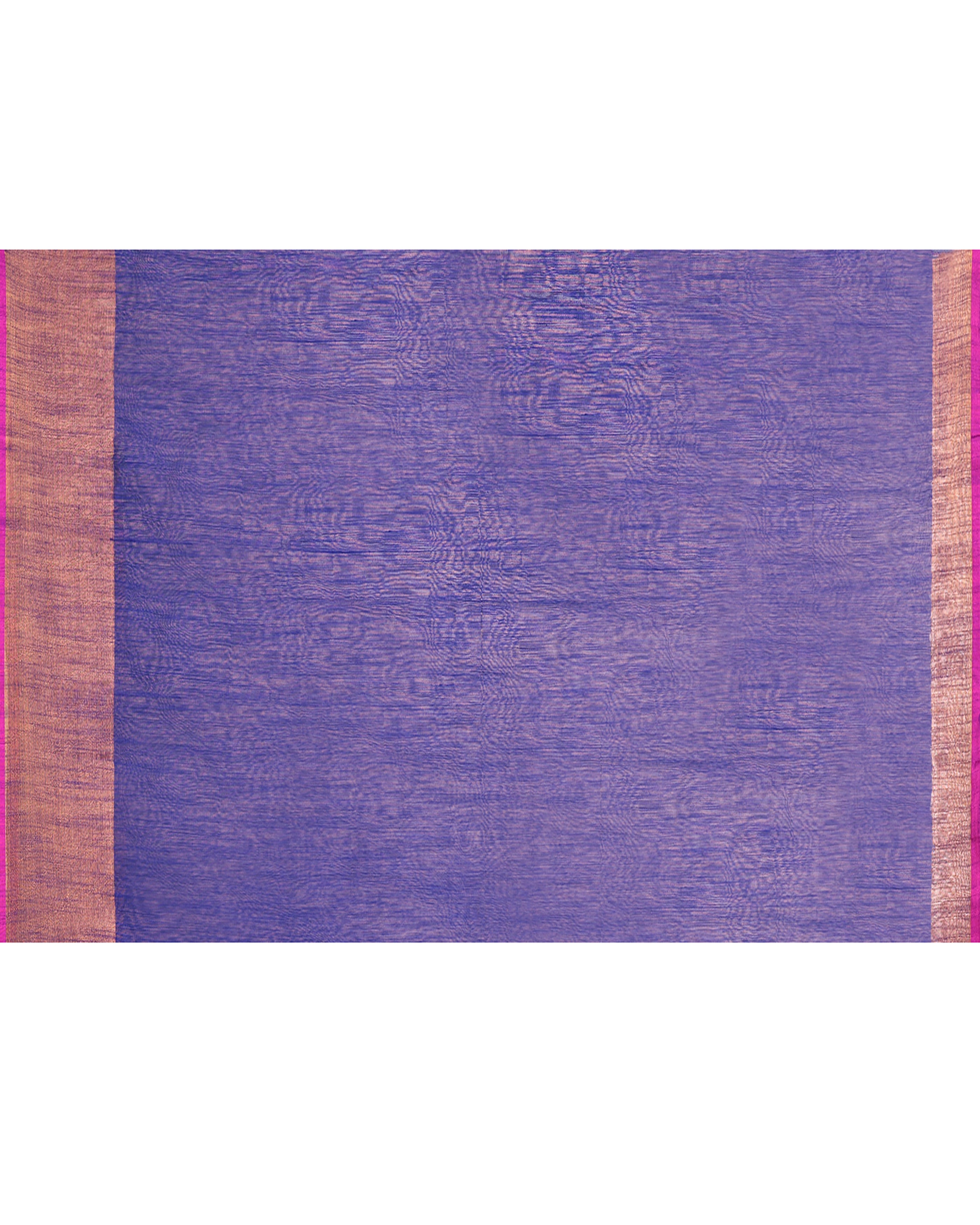 Piyari Fashion Women`s Cotton Silk Royel Blue Handloom Saree With Blouse