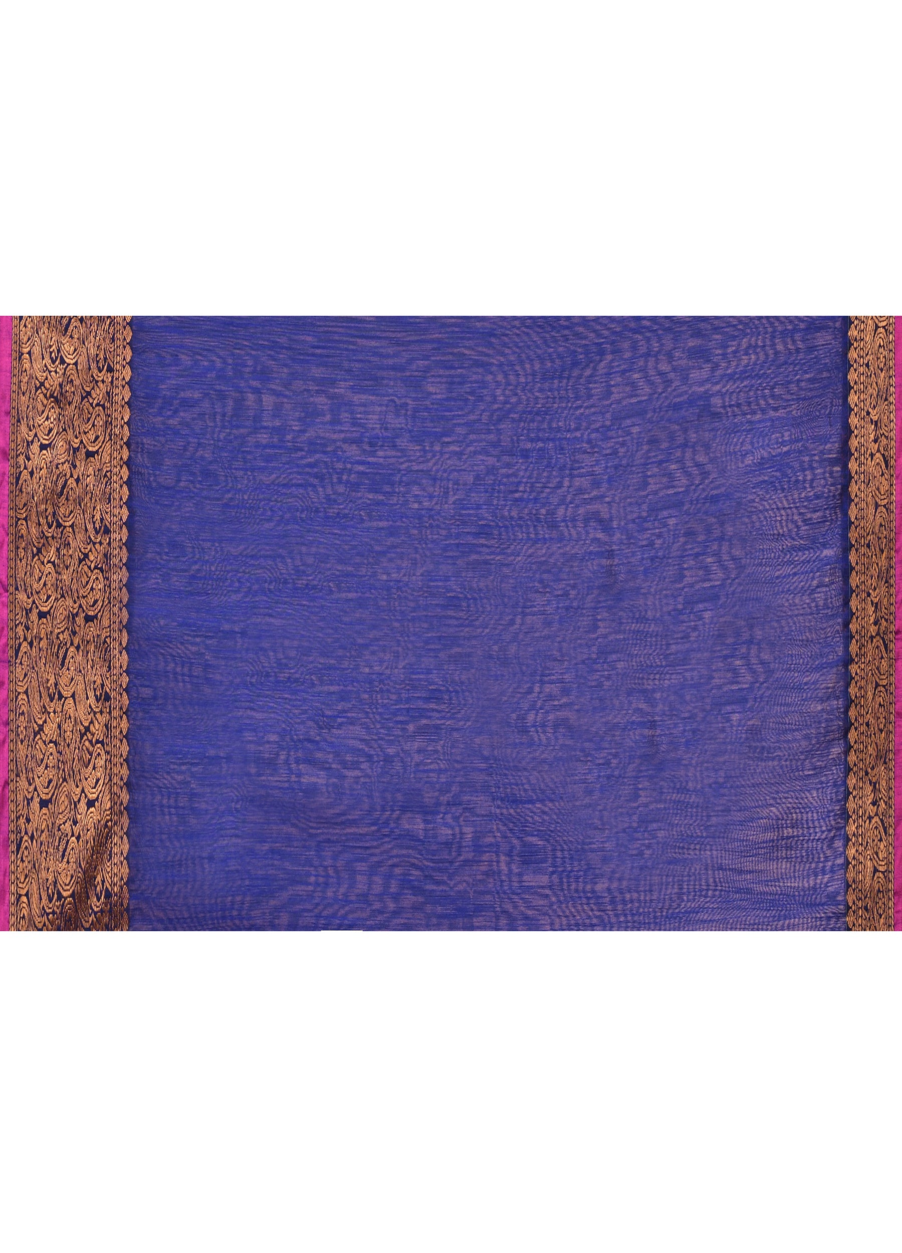 Piyari Fashion Women`s Cotton Blend Royel Blue Handloom Saree With Blouse