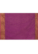 Thumbnail for Piyari Fashion Women`s Cotton Blend Magenta Handloom Saree With Blouse
