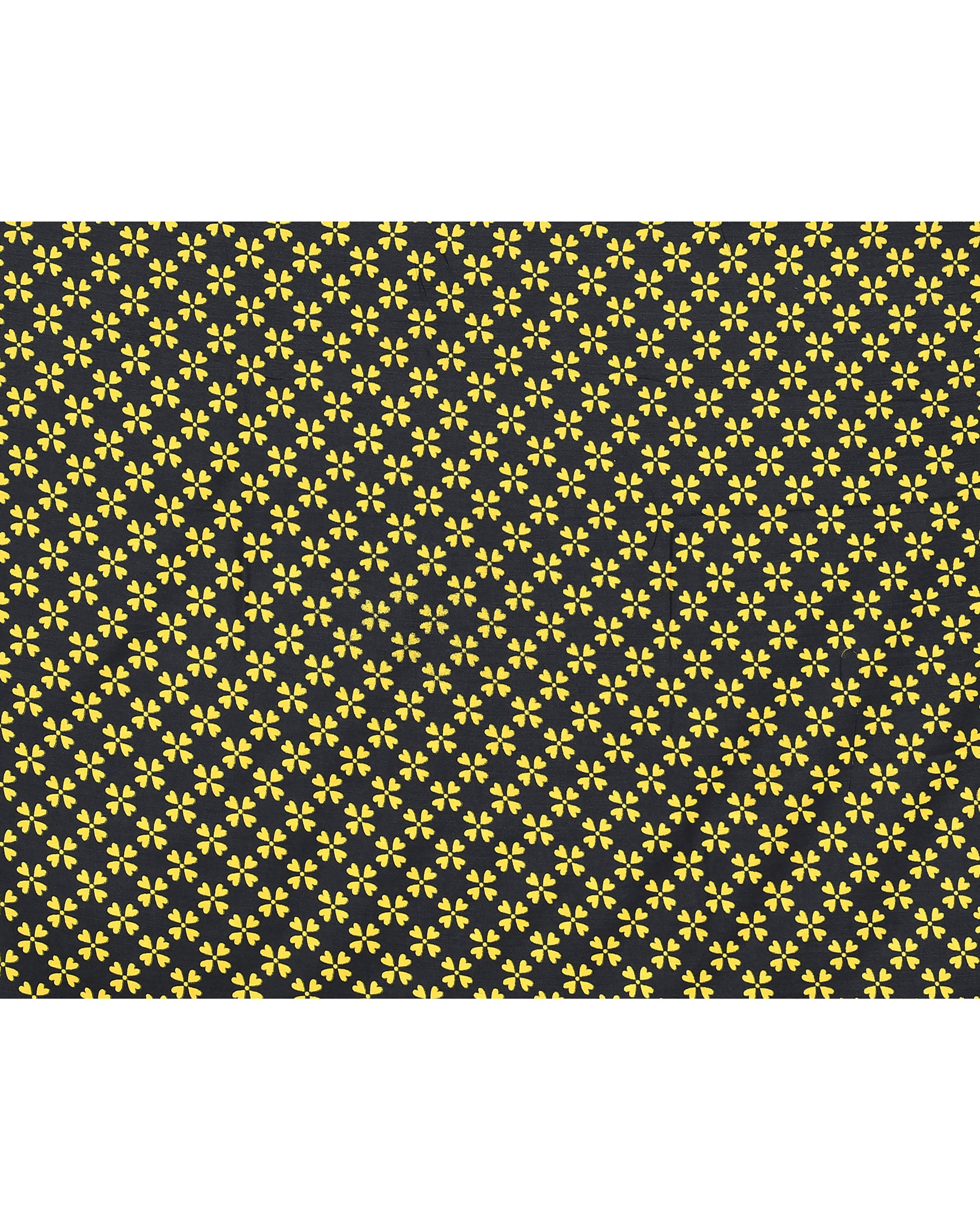 Piyari Fashion PIyari Fashion Golden Printed Saree With Blouse