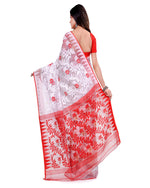 Thumbnail for Piyari Fashion Cotton Blend Handloom White Jamdani Saree