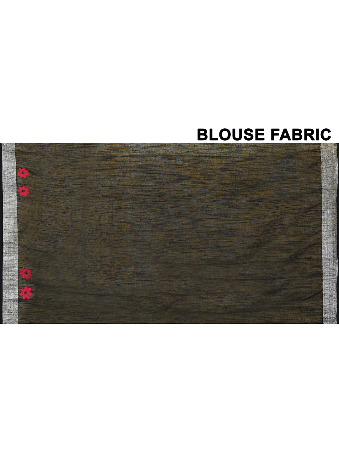 Piyari Fashion Women's Black Exclusive Applique Saree With Blouse Piece