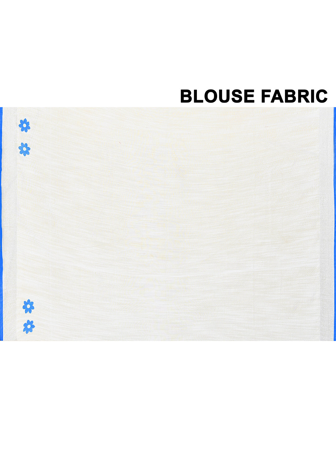 Piyari Fashion Women's White Exclusive Applique Saree With Blouse Piece