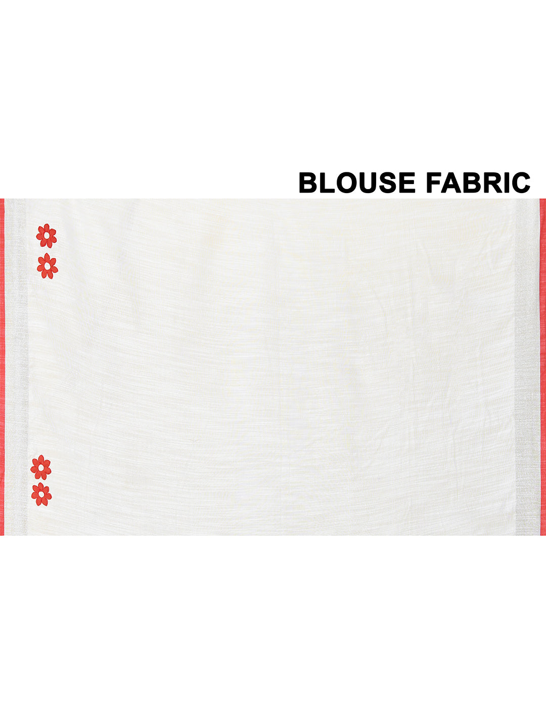 Piyari Fashion Women's White Exclusive Applique Saree With Blouse Piece