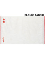 Thumbnail for Piyari Fashion Women's White Exclusive Applique Saree With Blouse Piece