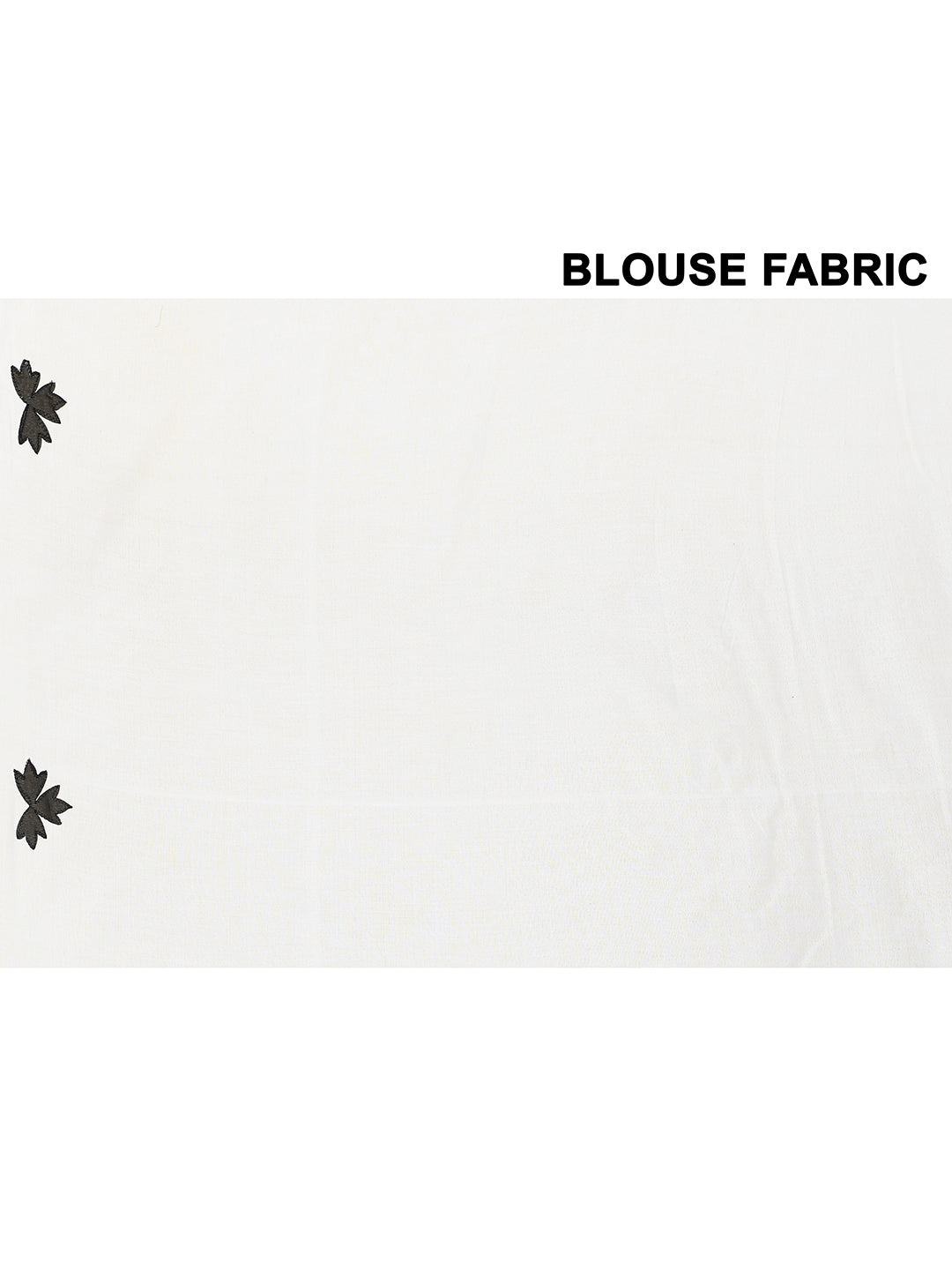 Piyari Fashion Women's White Exclusive Applique Saree With Blouse Piece