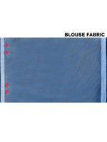 Thumbnail for Piyari Fashion Women's Royal Blue Exclusive Applique Saree With Blouse Piece