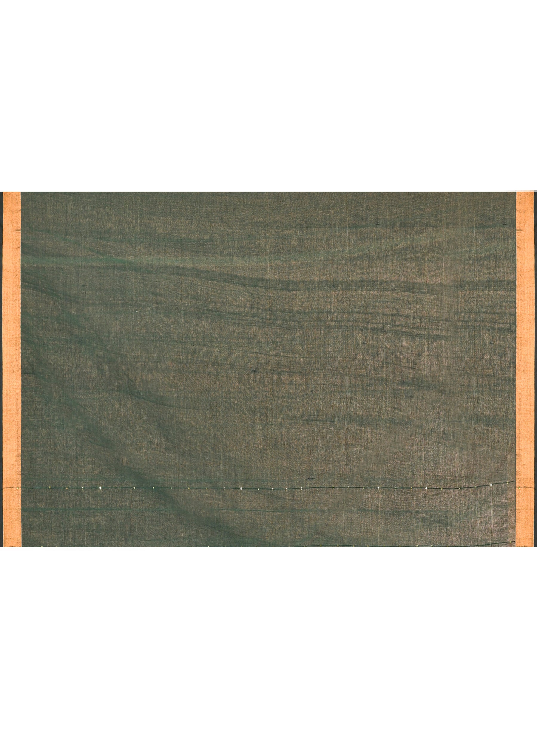 Piyari Fashion Women`s Cotton Handloom Dark Green Sequin Saree With Blouse