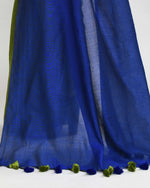 Thumbnail for Piyari Fashion Handspun Cotton Moss Green Handloom Saree With Blouse