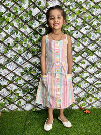 Thumbnail for Malishka Kids Girl Multi Cotton Dress