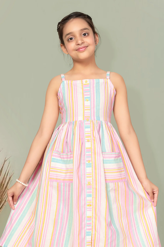 Malishka Kids Girl Multi Cotton Dress