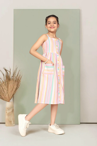 Thumbnail for Malishka Kids Girl Multi Cotton Dress