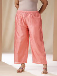 Thumbnail for Janasya Pink Chanderi Embellished Set