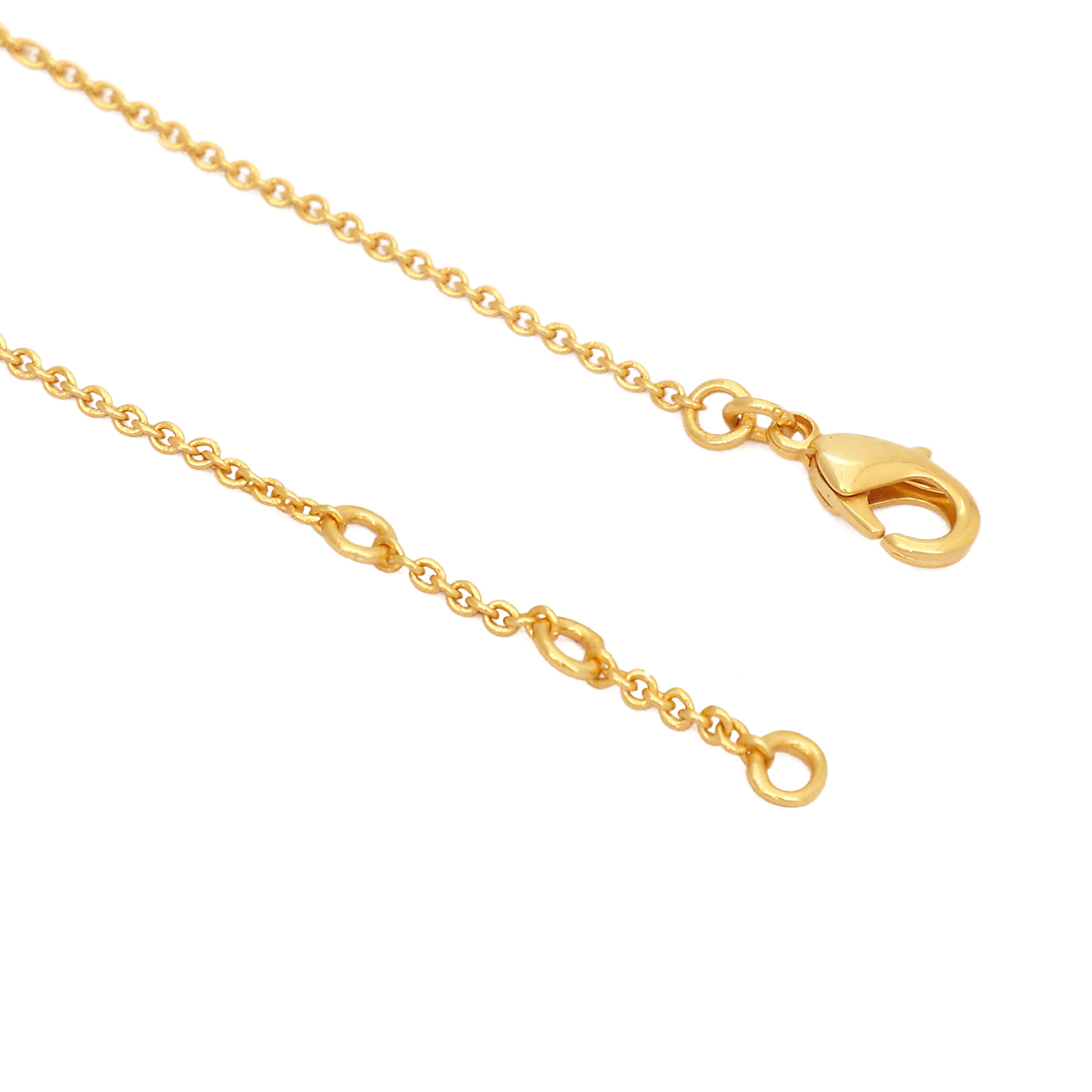 Nuyug 18k Trio Pendant Gold Anti Tarnish Necklace