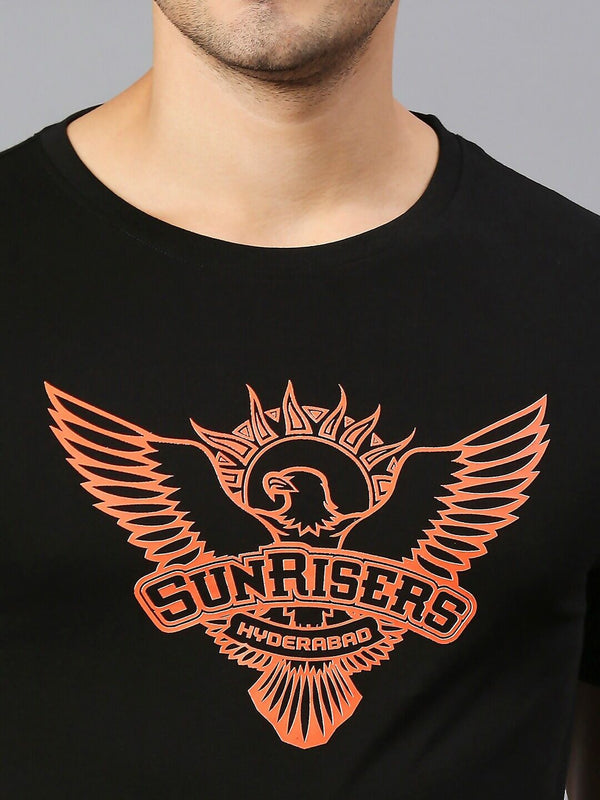 Fancode Sunrisers Hyderabad Logo Print Round Neck Cotton IPL T-shirt - Distacart