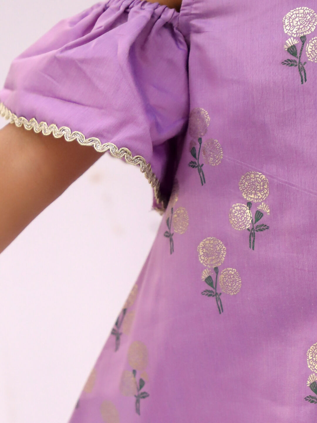 Lil Drama Mishti Purple Kurta and Sharara Set For Girls