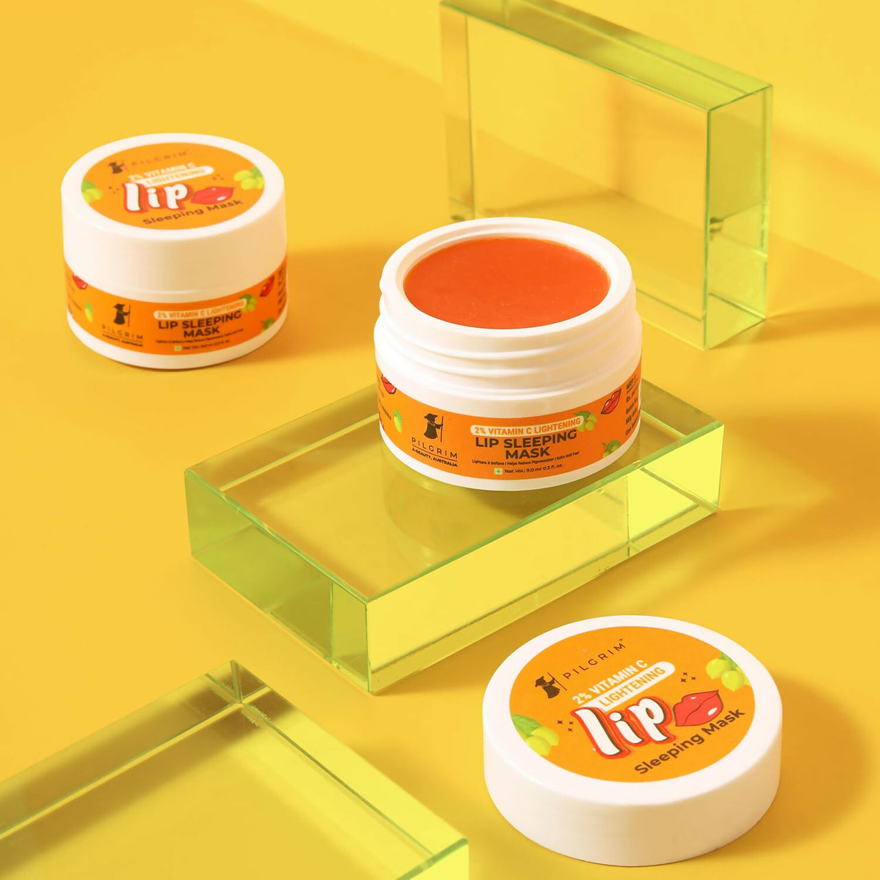 Pilgrim 2% Vitamin C Lightening Lip Sleeping Mask For Glowing Lips with Australian Kakadu Plum & Lime Pearl - Distacart