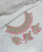 Thumbnail for Jewel City Elegant Gold-Plated Kundan Pearl Bridal Jewelry Set Traditional Handcrafted Necklace, Earrings and Maang Tikka