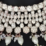 Thumbnail for Jewel City Elegant White Kundan & Pearl Bridal Jewelry Set-Luxury Choker Necklace Earrings & Maang Tikka-Ethnic Wedding & Party Wear