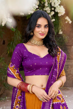 Thumbnail for Lehenga Mart Designer Wedding Lehenga Choli For Women - Purple - Distacart