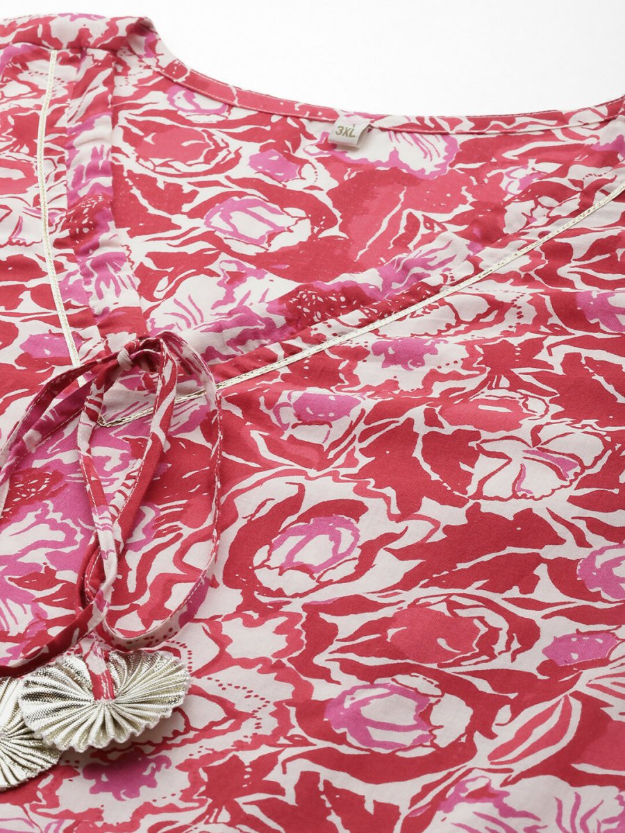 Ahalyaa Women's Traditional wear Ethnic Dress - Red - Distacart