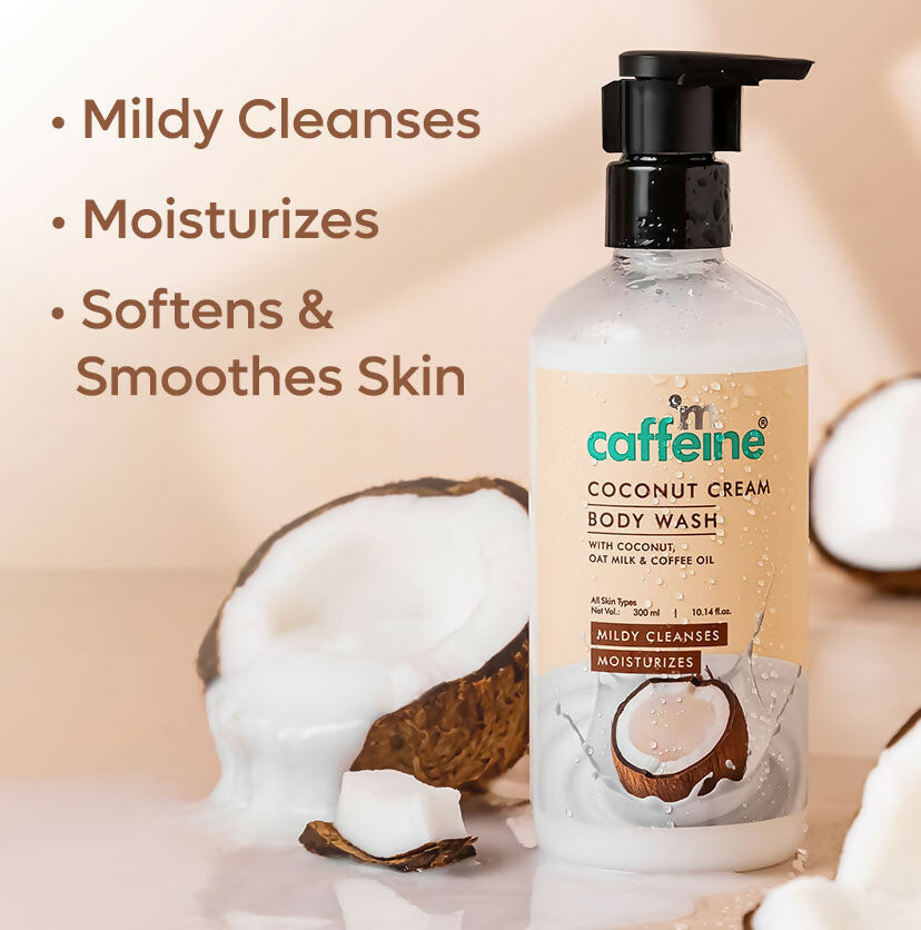 mCaffeine Coconut Cream Body Wash - Mildy Cleanses & Moisturizes - Distacart