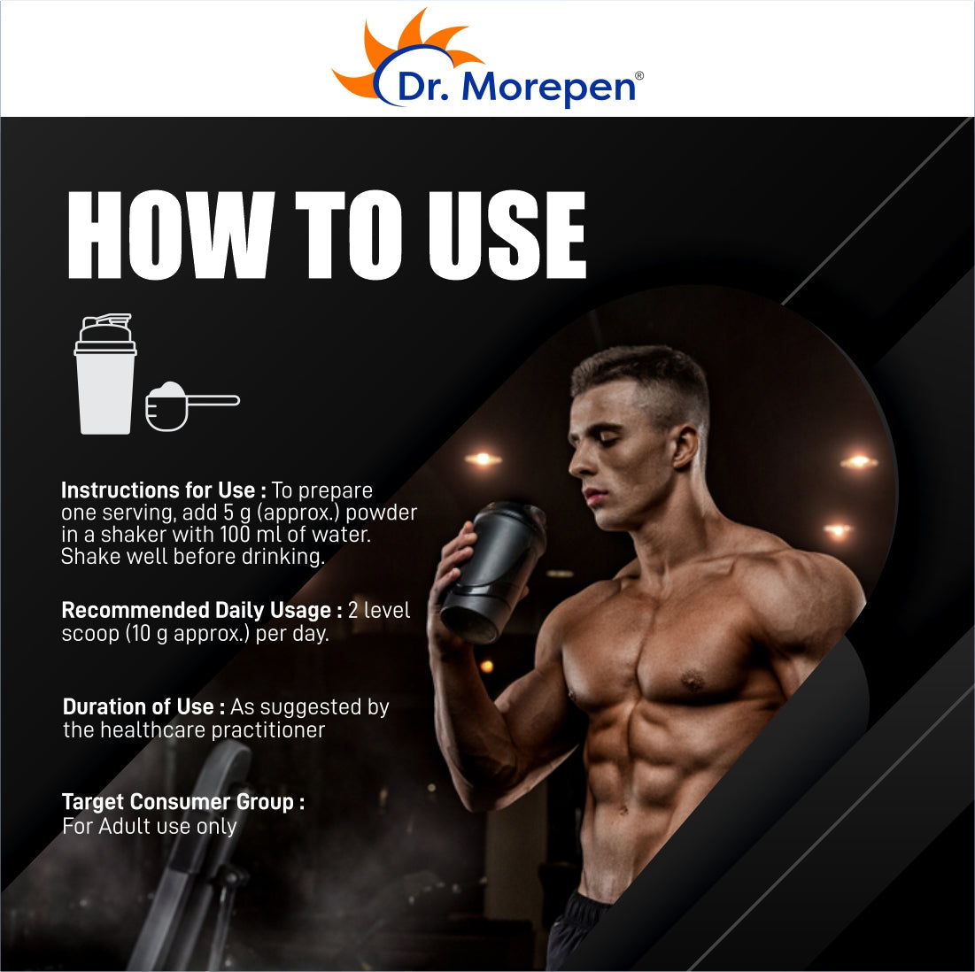 Dr. Morepen Muscle Food Pre-Workout (Blue Raspberry)