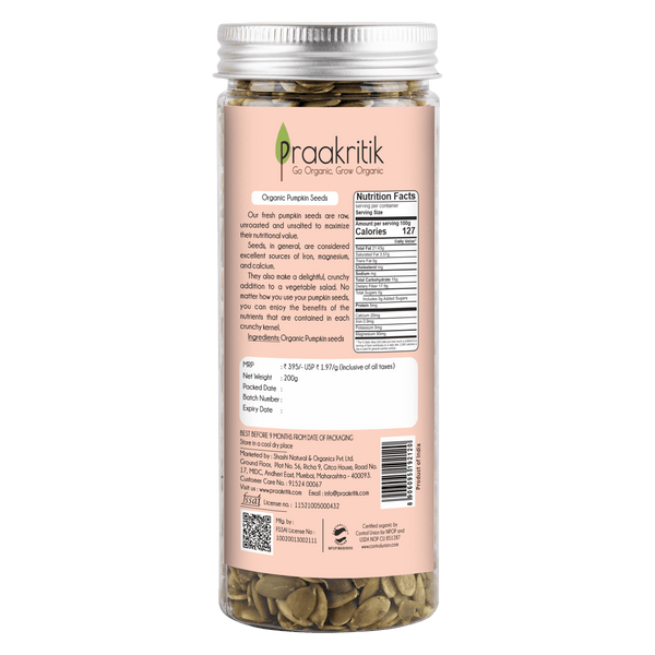 Praakritik Organic Pumpkin seeds - Distacart