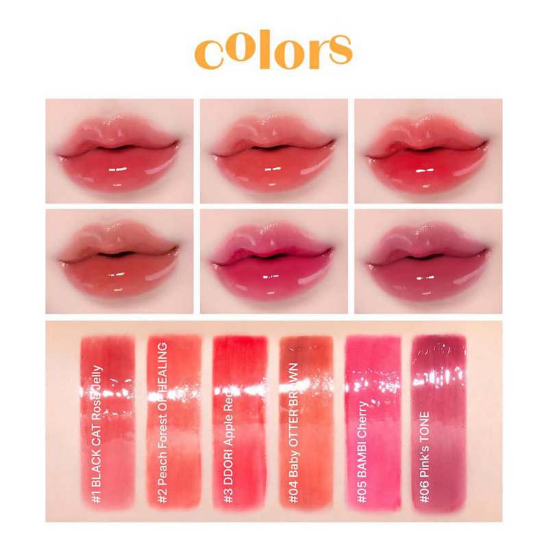 Etude House Over Glowy Tint - 01 Black Cat Rose Jelly