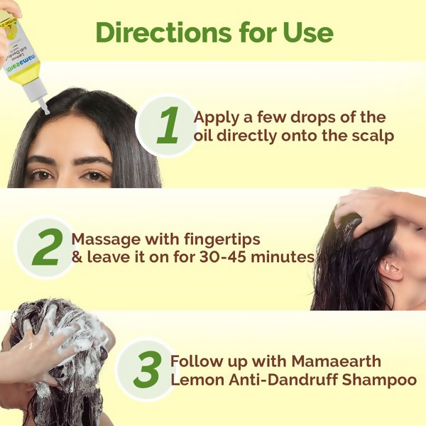 Mamaearth Lemon Anti-Dandruff Hair Oil with Lemon & Ginger for Dandruff - Distacart