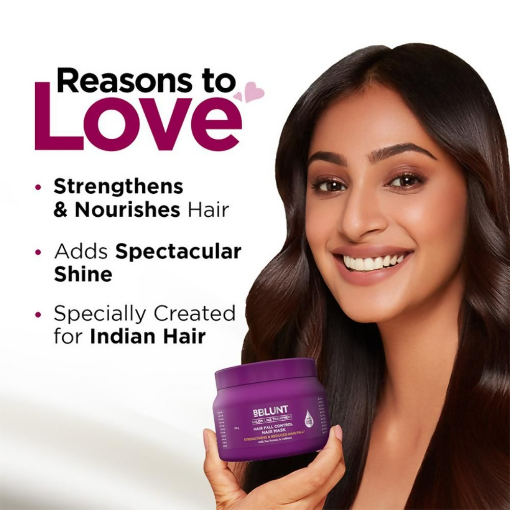 BBlunt Hair Fall Control Hair Mask With Pea Protein & Caffeine - Distacart