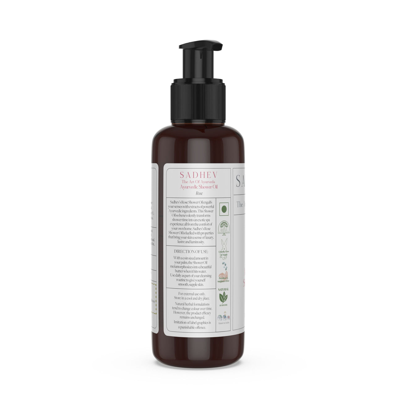 Sadhev Ayurvedic Rose Shower Oil - Distacart