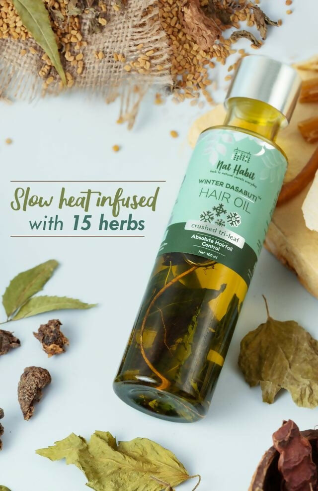 Nat Habit Crushed Tri-Leaf Winter Hair Oil - Distacart
