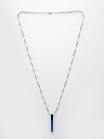 Thumbnail for NVR Men's Set of 2 Gold & Blue Geomatric Pendent With Chain - Distacart