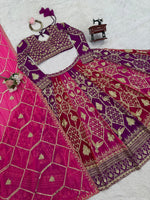 Thumbnail for Prazu Fashion Violet Georgette Thread Sequence Wedding Lehenga Choli