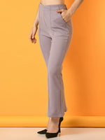 Thumbnail for Myshka Women's Lavender Solid Coat With Trousers - Distacart