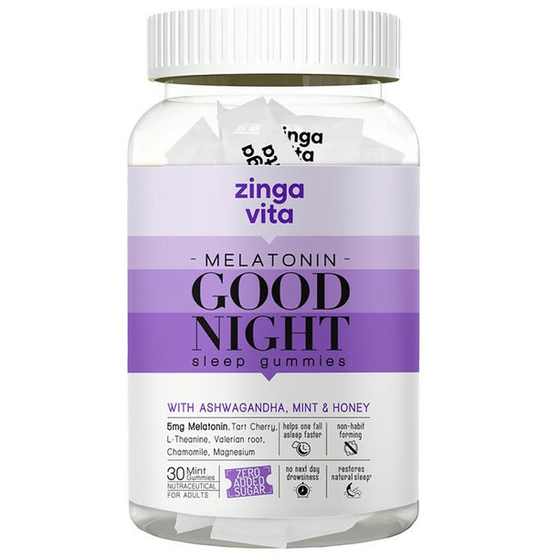 Zingavita Melatonin 5mg Good Night Sleep Gummies - Distacart