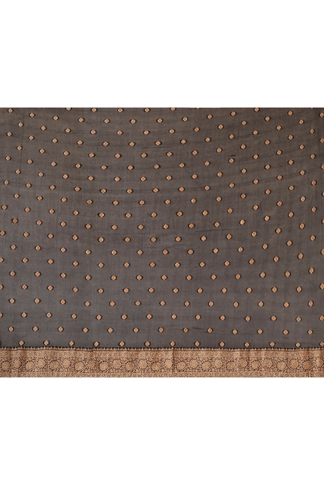 Joban Fashion Yellow Crepe Chiffon Pure Handloom Banarasi Silk Saree