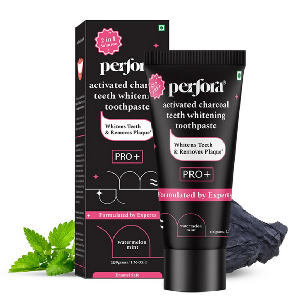 Perfora Activated Charcoal Whitening Toothpaste - Watermelon Mint - Distacart