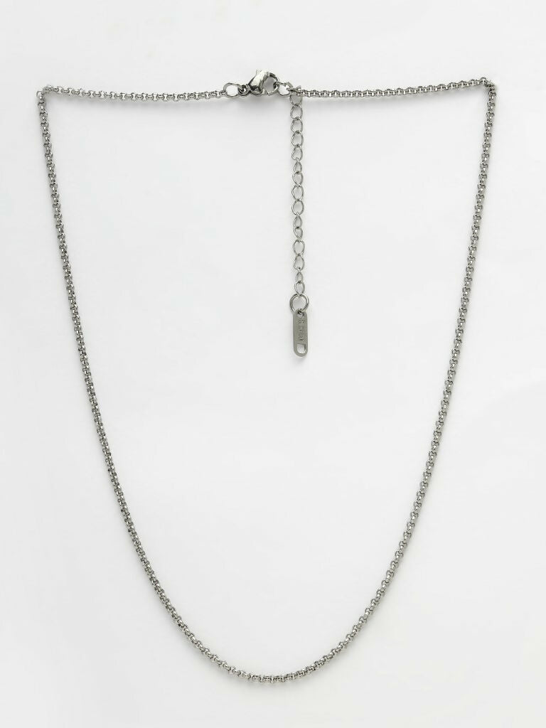 NVR Women's Silver-Toned German Silver Oxidised Chain - Distacart