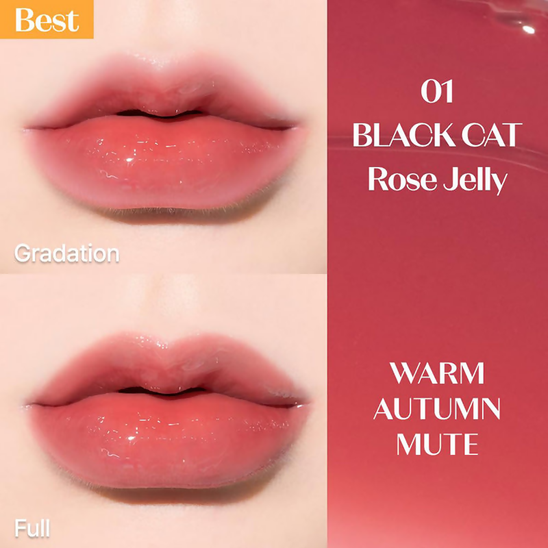 Etude House Over Glowy Tint - 01 Black Cat Rose Jelly