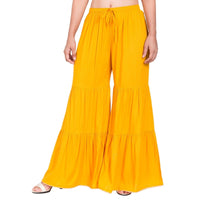 Thumbnail for Asmaani Mustard Color Solid Plain Gharara