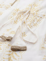 Thumbnail for Ahalyaa Off White Printed Basic Jumpsuit - Distacart