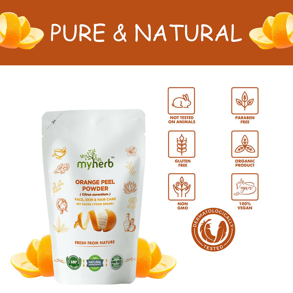 Myherb Pure Natural Organic Orange Peel Powder - Distacart