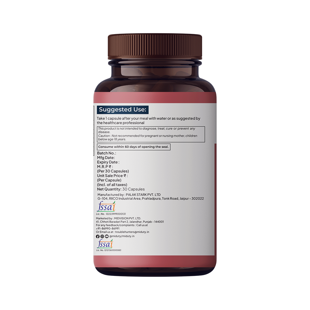 Miduty by Palak Notes Liposomal Quercetin Capsules - Distacart