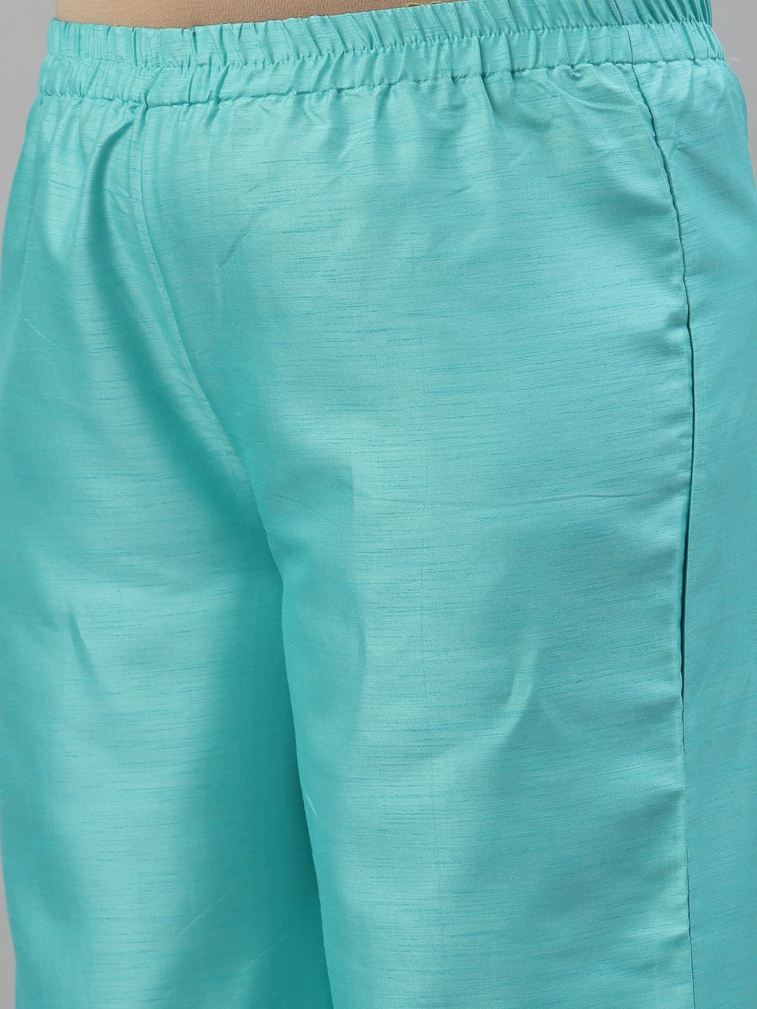 Sztori Plus Size Ethnic Motifs Yoke Design Straight Kurta With Palazzos - Distacart